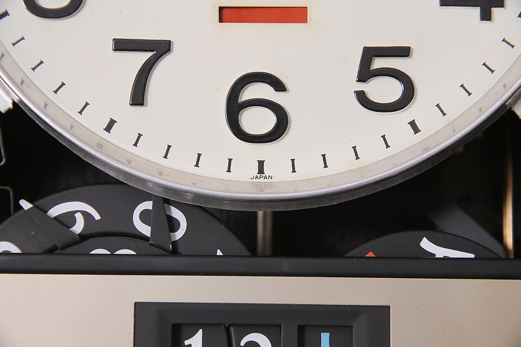 アンティーク時計　昭和初期　CITIZEN(シチズン)　30DAY　カレンダー付　ゼンマイ式　レトロモダンな壁掛け時計(振り子時計、柱時計)(R-045765)