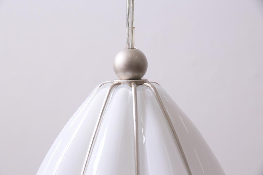 ヴィンテージ照明　フランスビンテージ　輸入品　吹きガラスのペンダントライト(吊り下げ照明、天井照明)(R-045766)