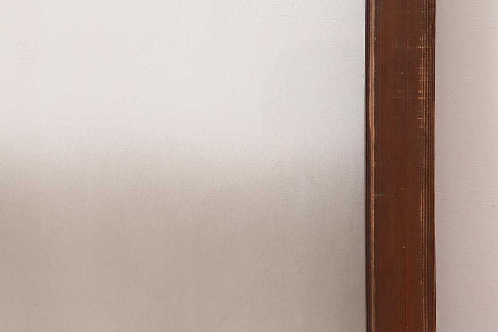 レトロ建具　昭和中期　シンプルなデザインで合わせやすいガラス戸2枚セット(引き戸)(R-045843)