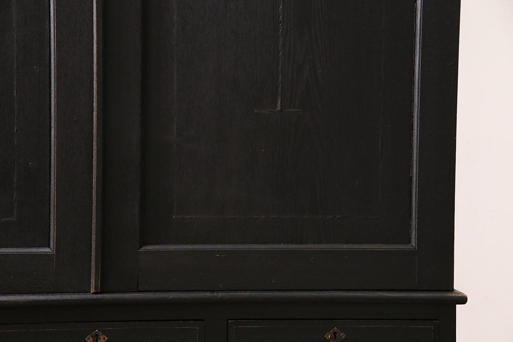 アンティーク家具　大正ロマン　ナラ材　上手物のシックなワードローブ(クローゼット)(R-045856)