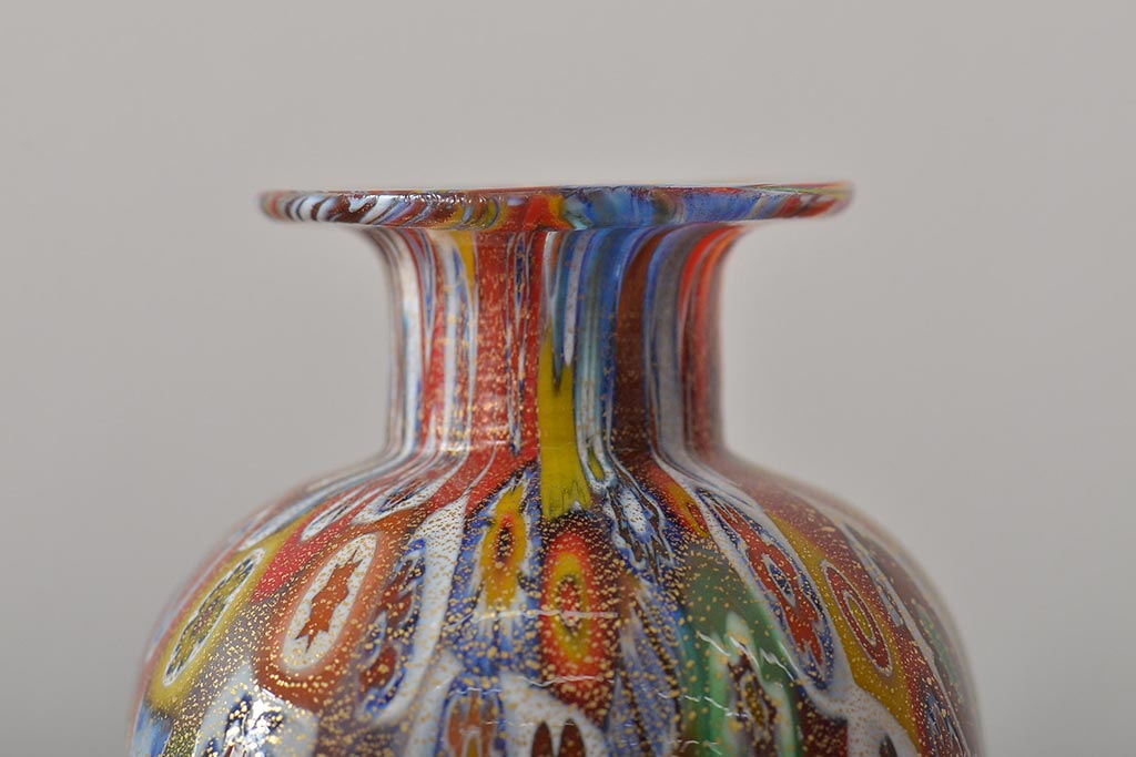 ベネチアンガラス　ムラノ　ミルフィオリ　香水瓶　パフュームボトル(R-045976)