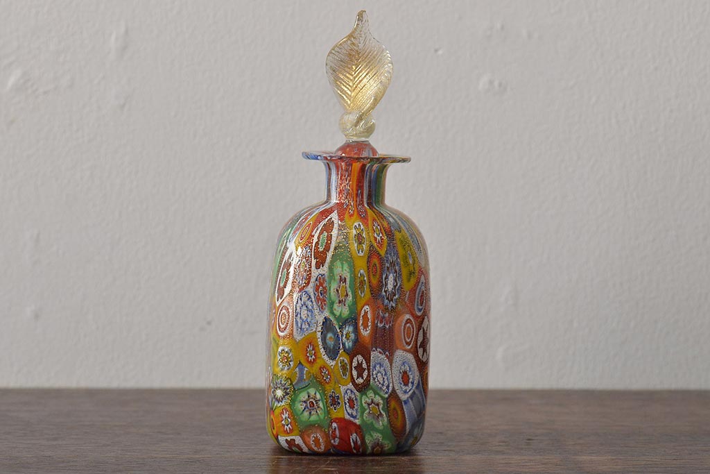 ベネチアンガラス　ムラノ　ミルフィオリ　香水瓶　パフュームボトル(R-045976)