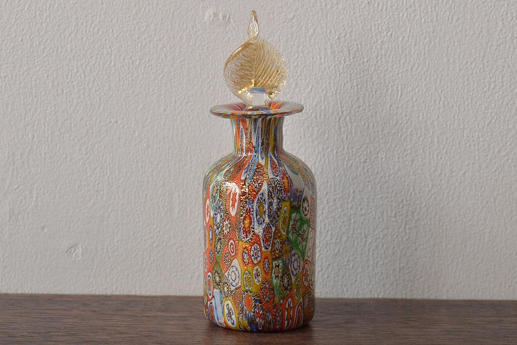 ベネチアンガラス　ムラノ　ミルフィオリ　香水瓶　パフュームボトル(R-045977)