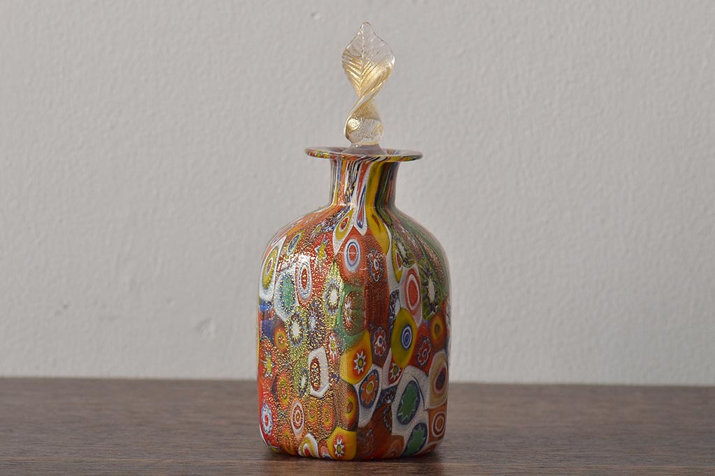 ベネチアンガラス　ムラノ　ミルフィオリ　香水瓶　パフュームボトル(R-045979)