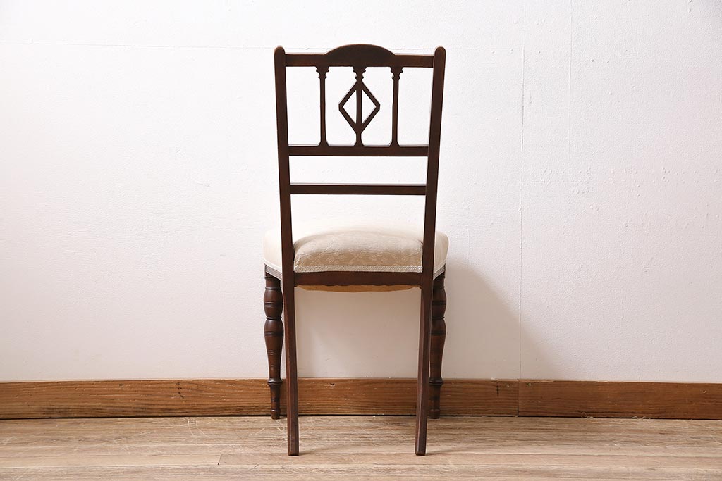 アンティーク家具　フランスアンティーク　マホガニー材　アールデコ様式のお洒落なチェア(椅子)(R-045989)