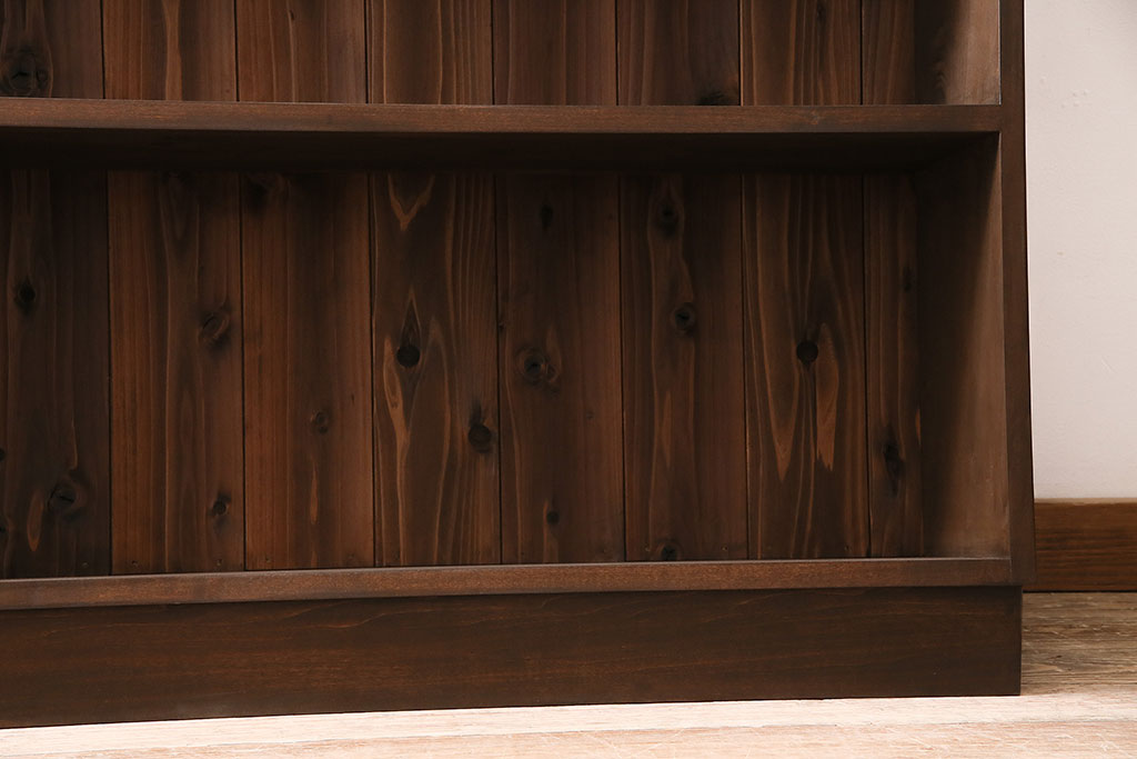 ラフジュ工房オリジナル　すっきりとしたデザインが使い勝手のよい2段重ねのブックシェルフ(本棚、収納棚、ウッドシェルフ)(R-046081)