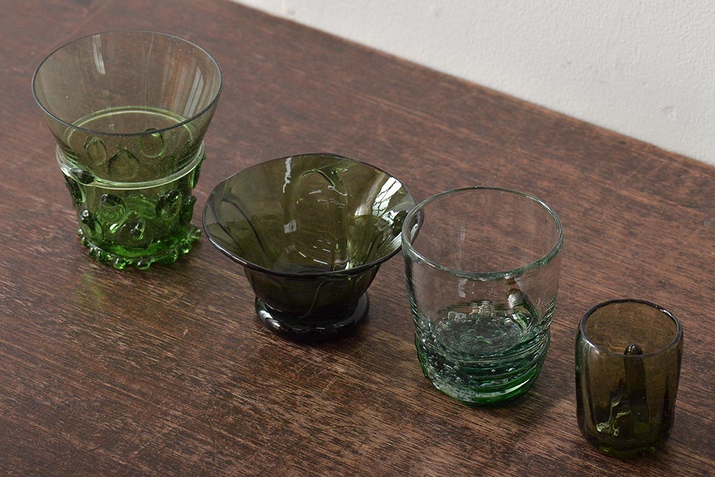 イタリア　ベネチアンガラス　鉢・グラス・プレートなど6点セット(コップ、皿、ヴェネチアングラス、洋食器)(R-046106)
