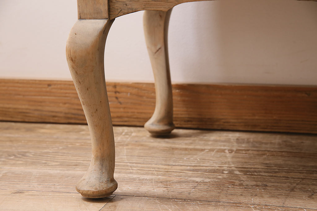 アンティーク家具　イギリスアンティーク　オーク材　猫脚がおしゃれなミラー付きサイドボード(リビングボード)(R-046356)