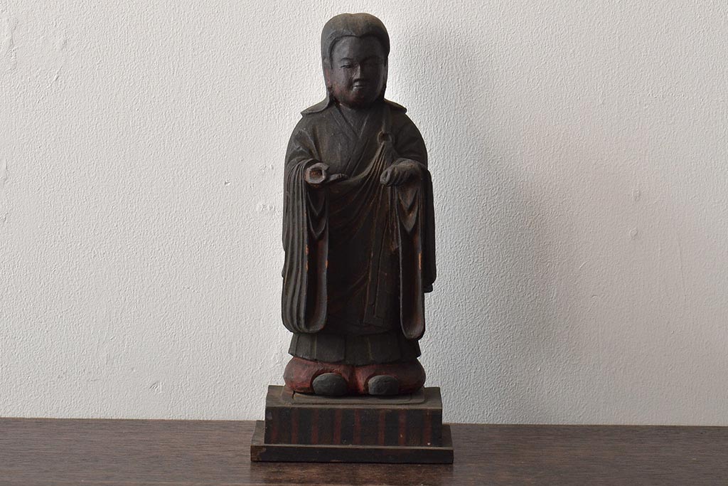 江戸〜明治　木彫(塗金彩色、仏像、彫刻)(R-046406)