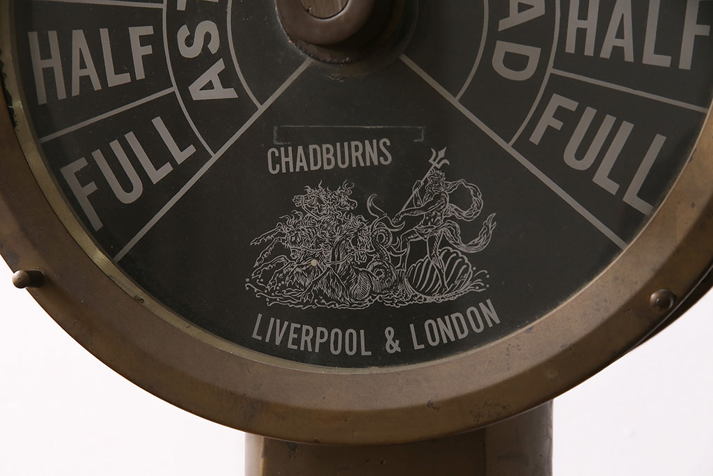 アンティーク雑貨　イギリスアンティーク　真鍮製　CHADBURNS　LIVERPOOL&LONDON　船舶用エンジンテレグラフ(動力指示器、ディスプレイ)(R-046534)