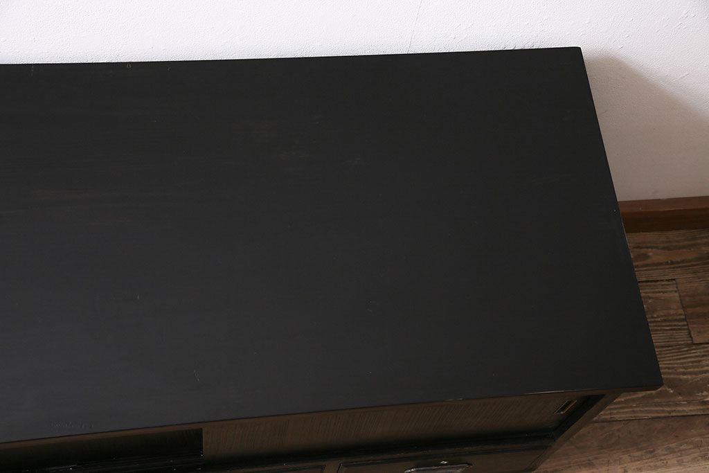 アンティーク家具　当店リメイク　和モダンなローボード(テレビ台、テレビボード、戸棚)(R-046617)