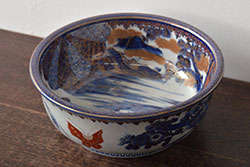 大清光緒年製　色絵染付蓋茶碗2客セット(伊万里、中国?)(R-052049)