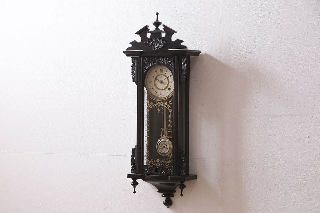 DIAMOND柱時計 掛時計 ボンボン時計 古時計 ゼンマイ時計アンティーク骨董
