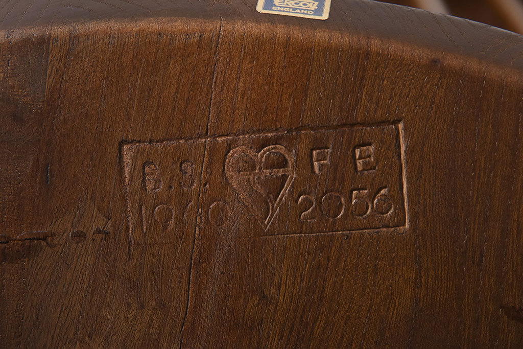 ヴィンテージ家具　イギリスビンテージ　ERCOL(アーコール)　ゴールドスミス　クッション付きダイニングチェア(椅子、ハイバックチェア)(R-046660)