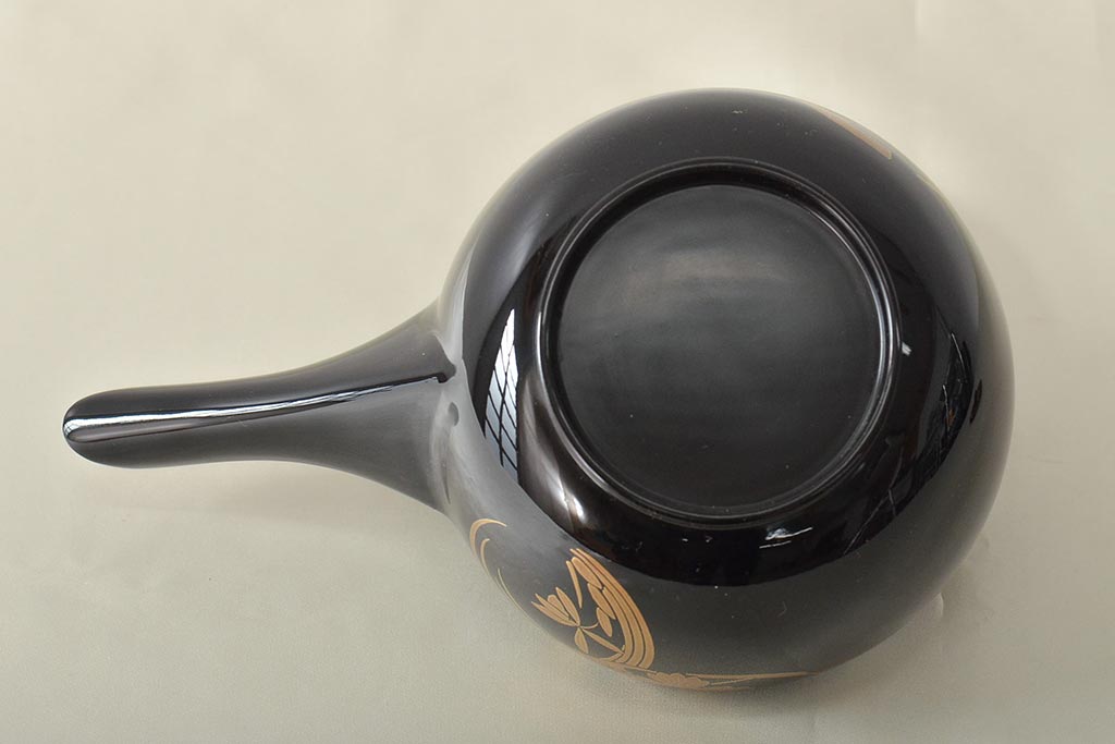輪島塗　五島屋　木製蒔絵　屠蘇器　共箱(杯台、銚子、金彩)(R-046670)
