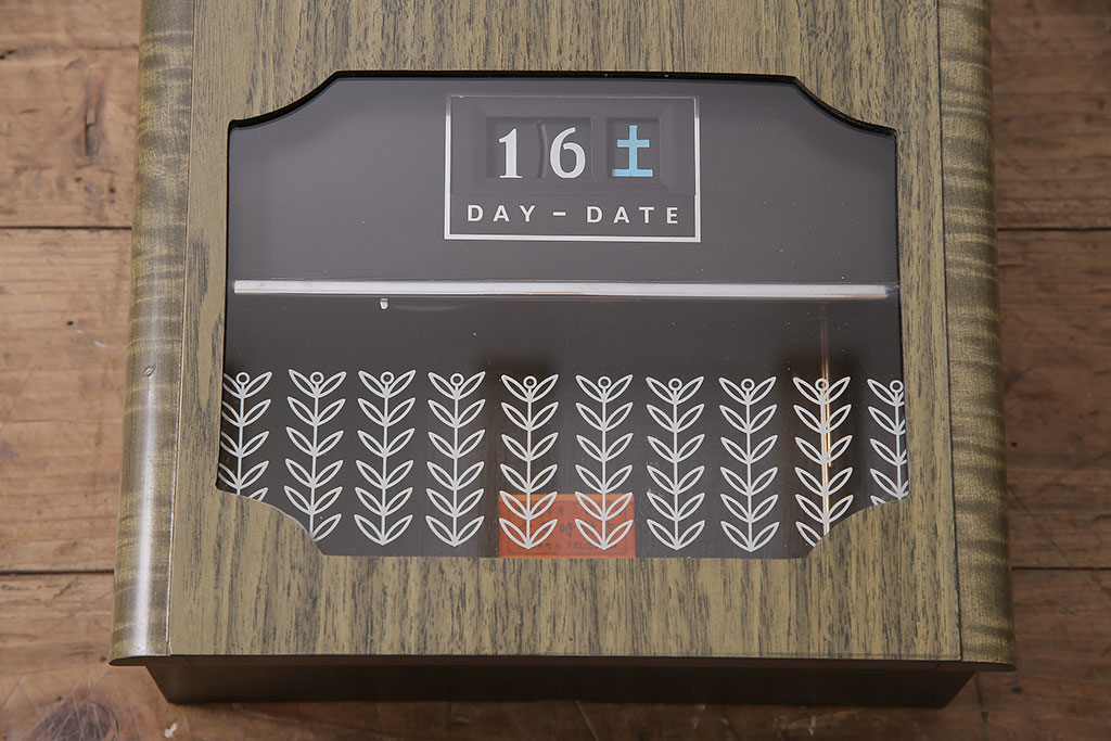 アンティーク時計　昭和中期　CITIZEN(シチズン)　30DAY　ゼンマイ式　カレンダー付　レトロなデザインが魅力の掛け時計(振り子時計、柱時計)(R-046734)