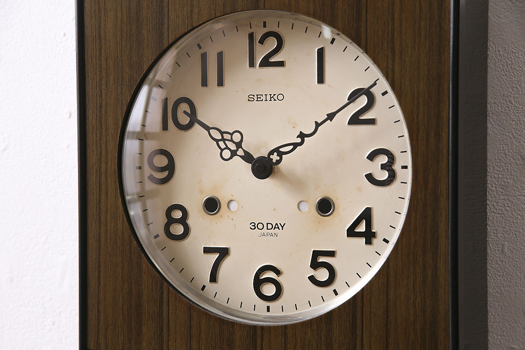 アンティーク時計 昭和中期 SEIKO(セイコー) 電池式 昭和レトロな雰囲気が魅力の掛け時計(柱時計)(R-046736) | ラフジュ工房