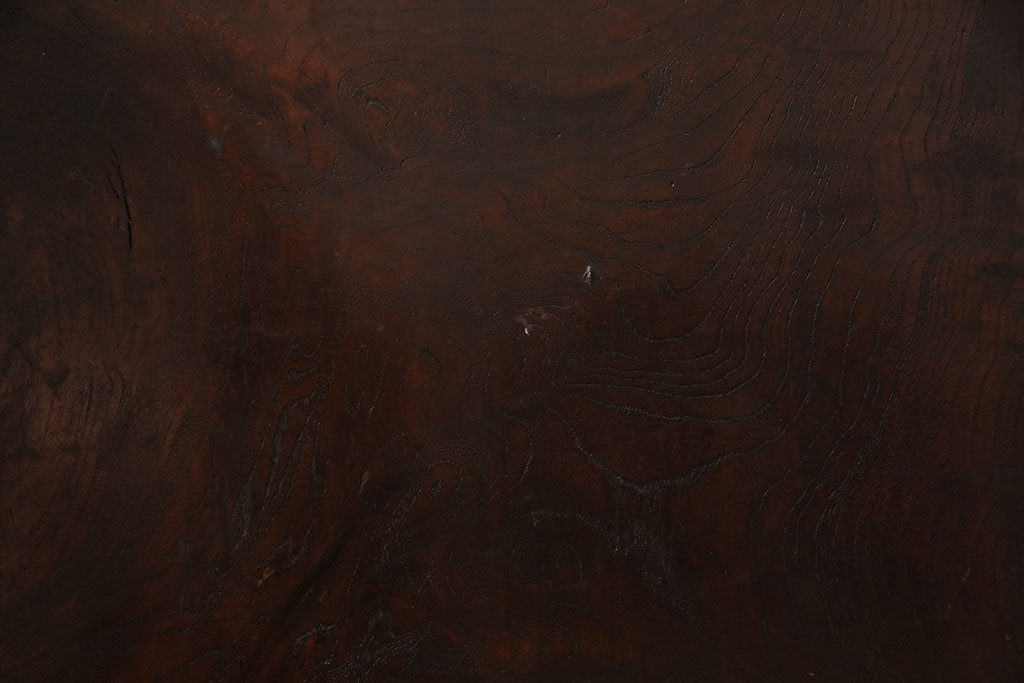 アンティーク家具　昭和初期　前面ケヤキ材　深みのある木肌が魅力の帳場箪笥(時代箪笥、収納棚)(R-046749)