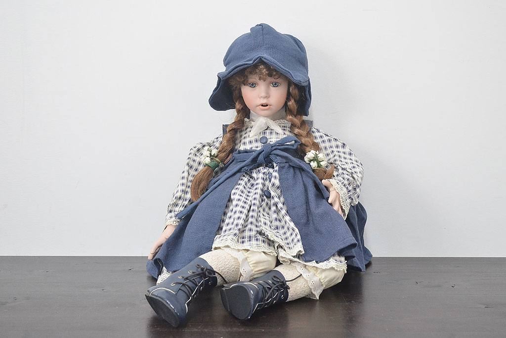 CARINE　ビスクドール　POUPEE　PORCELAINE　人形(R-046774)