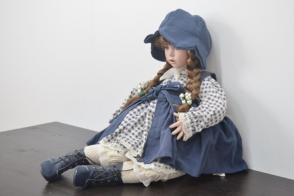 CARINE　ビスクドール　POUPEE　PORCELAINE　人形(R-046774)