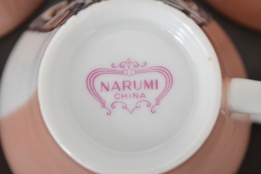 昭和レトロ　鳴海製陶　ナルミ　NARUMI　カップ&ソーサー6客(R-046796)