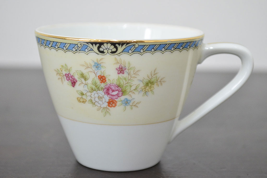 昭和中期　花柄　ノリタケ　Noritake　カップ&ソーサー6客　箱付(R-046799)