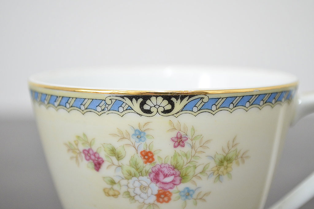 昭和中期　花柄　ノリタケ　Noritake　カップ&ソーサー6客　箱付(R-046799)