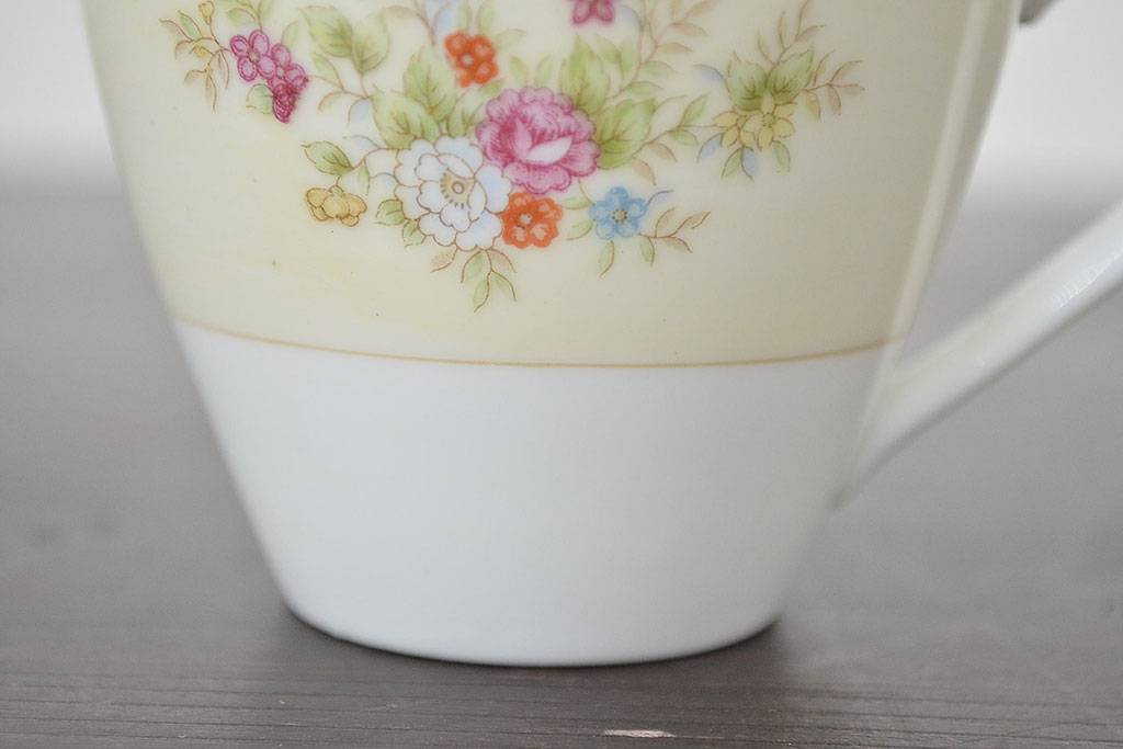 昭和中期　花柄　ノリタケ　Noritake　カップ&ソーサー6客　箱付(R-046799)