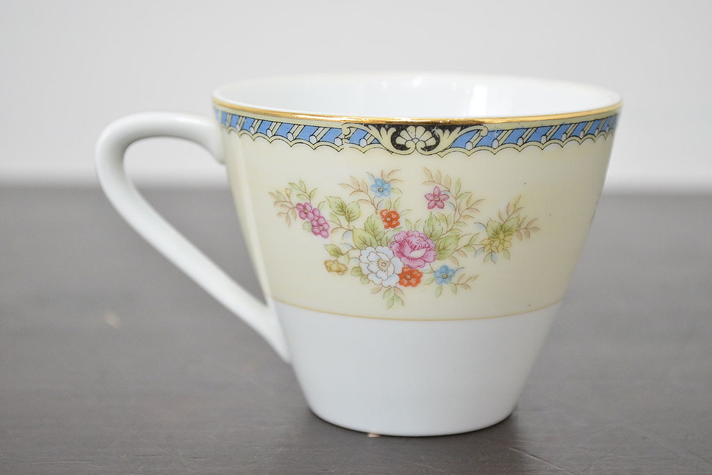 昭和中期　花柄　ノリタケ　Noritake　カップ&ソーサー6客　箱付(R-046799)