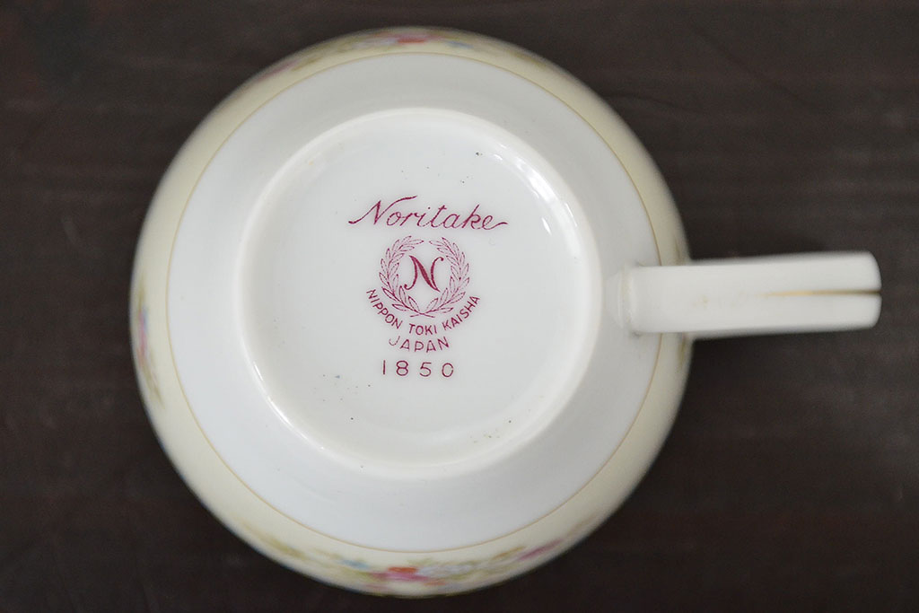 昭和中期　花柄　ノリタケ　Noritake　カップ&ソーサー6客　箱付(R-046799)