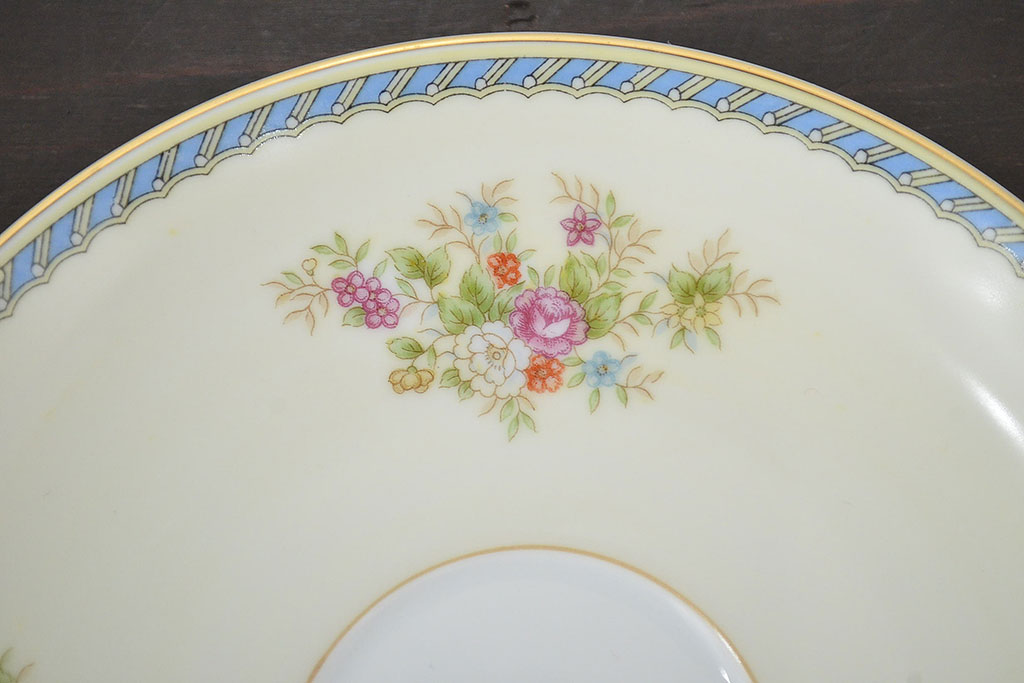 昭和中期　花柄　ノリタケ　Noritake　カップ&ソーサー6客　箱付(R-046799)