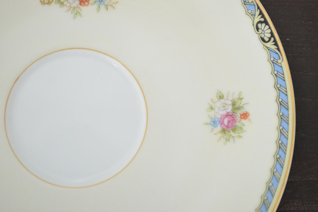 昭和中期　花柄　ノリタケ　Noritake　カップ&ソーサー6客　箱付(R-046799)