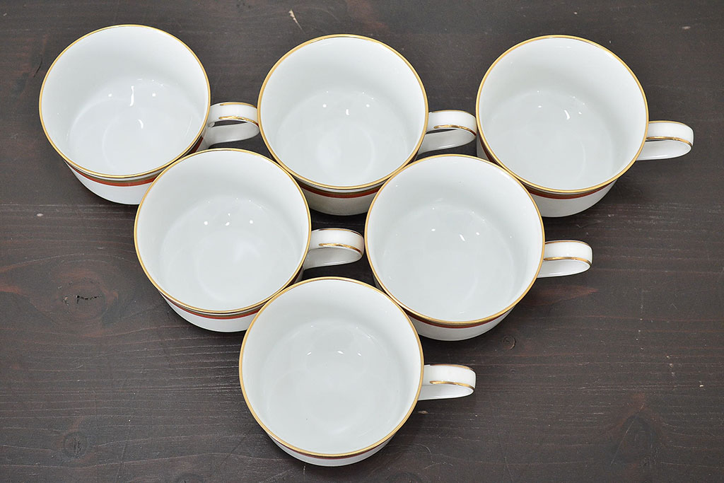 昭和中期　ノリタケ　Noritake　カップ&ソーサー6客(日本陶器)(R-046805)