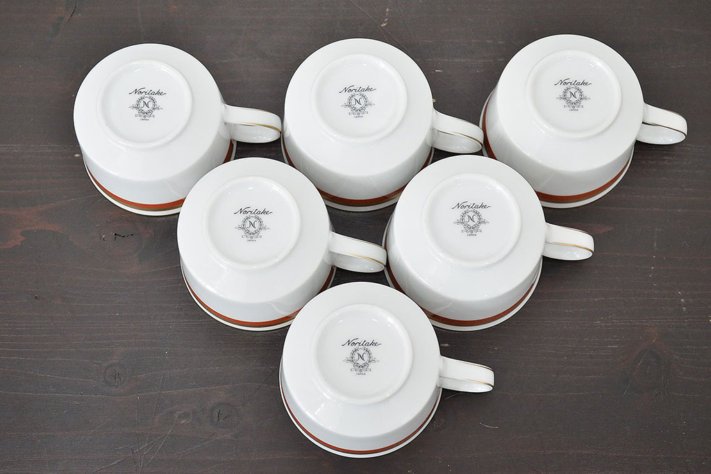 昭和中期　ノリタケ　Noritake　カップ&ソーサー6客(日本陶器)(R-046805)