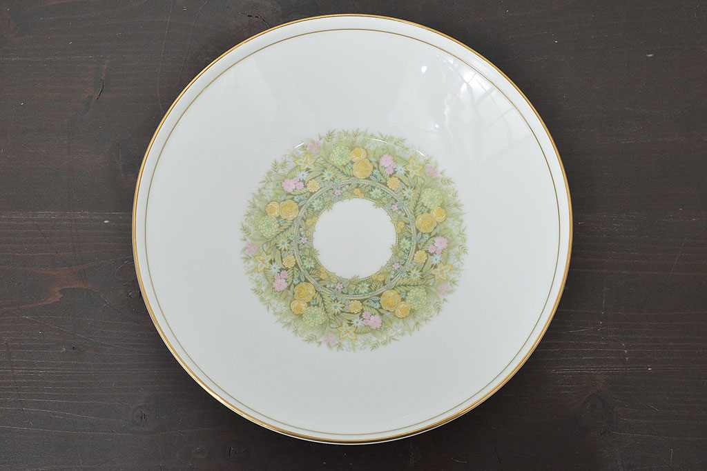 昭和中期　ノリタケ　Noritake　花柄　ボウル皿(深皿、日本陶器)　Y926A(R-046806)