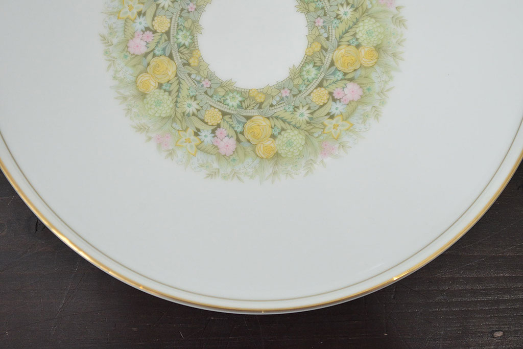 昭和中期　ノリタケ　Noritake　花柄　ボウル皿(深皿、日本陶器)　Y926A(R-046807)