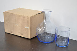 アンティーク雑貨　大正期　レトロなプレスガラス製深皿(鉢、器)