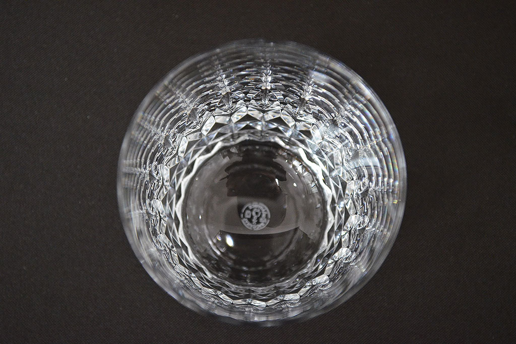 フランス　バカラ　Baccarat　ロックグラス　ピカデリー　3客セット(フルレッドクリスタルガラス)(R-046843)