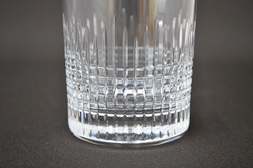 フランス　バカラ　Baccarat　ナンシー　ロックグラス　3客セット(フルレッドクリスタルガラス)(R-046844)