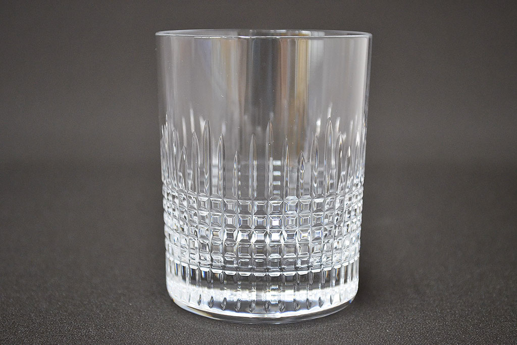 フランス　バカラ　Baccarat　ナンシー　ロックグラス　3客セット(フルレッドクリスタルガラス)(R-046844)