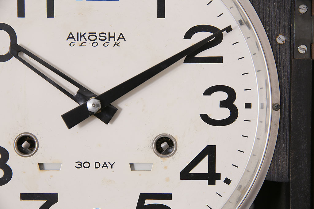 アンティーク時計 昭和中期 AIKOSHA(愛工舎) ゼンマイ式 30DAY アンティーク時計 昭和中期 AIKOSHA(愛工舎) ゼンマイ式 30DAY
