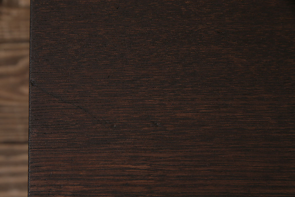 アンティーク家具　昭和予期　栓材　天板一枚板　脚のつくりがおしゃれな文机(センターテーブル、ローテーブル)(R-046894)