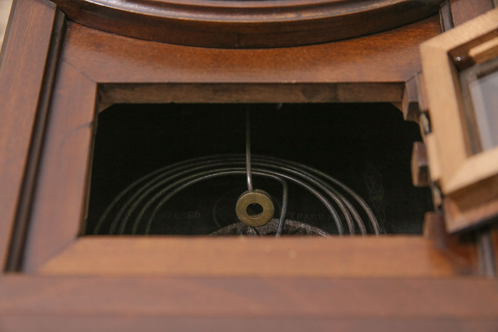 アンティーク時計　大正期　精工舎(SEIKOSHA、セイコー)　ゼンマイ式　頭丸型　昔懐かしい雰囲気が魅力の掛け時計(柱時計、振り子時計、古時計)(R-046916)
