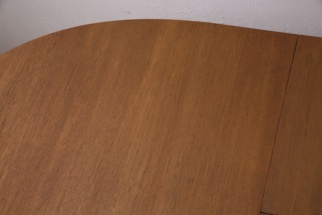 ヴィンテージ家具　イギリス　James H Sutcliffe&Son Ltd  チーク材　オーバル型　優しい雰囲気が魅力のエクステンションテーブル(ダイニングテーブル、ビンテージ)(R-046921)