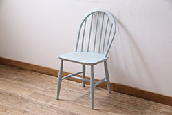 ヴィンテージ家具　イギリスビンテージ　ペイント　スモーキーカラーがお洒落なチェア(ダイニングチェア、椅子)(R-046981)