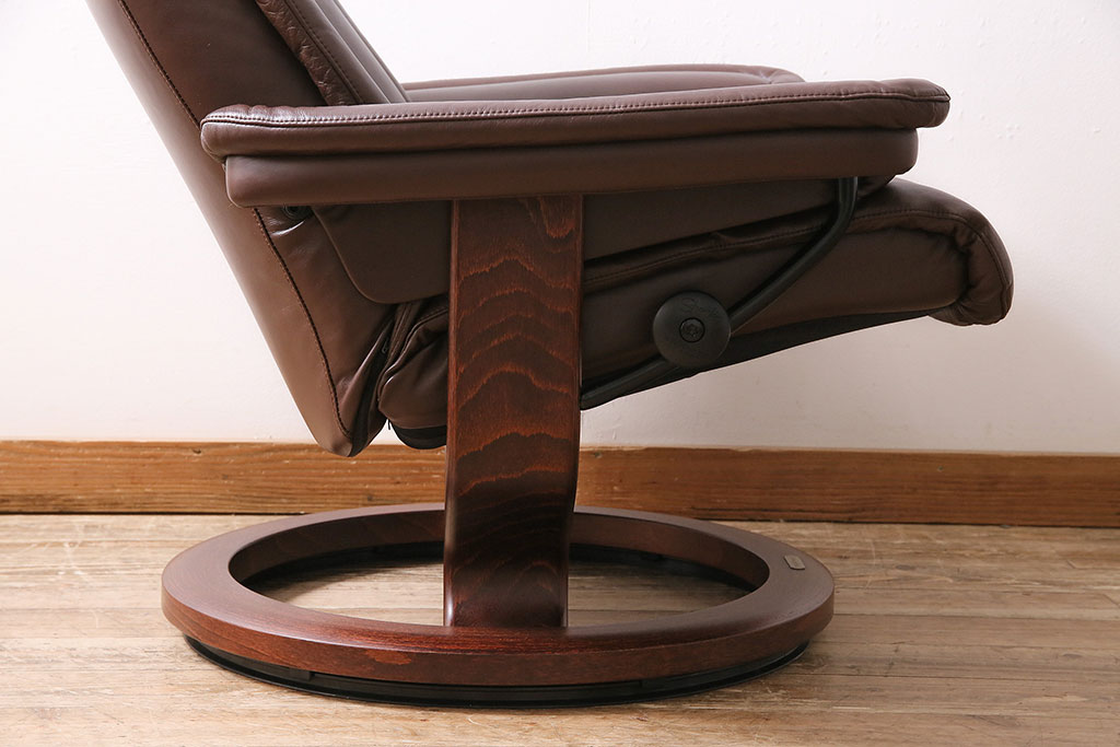 中古 EKORNES(エコーネス) 本革 ロイヤルシリーズ オットマン付き 