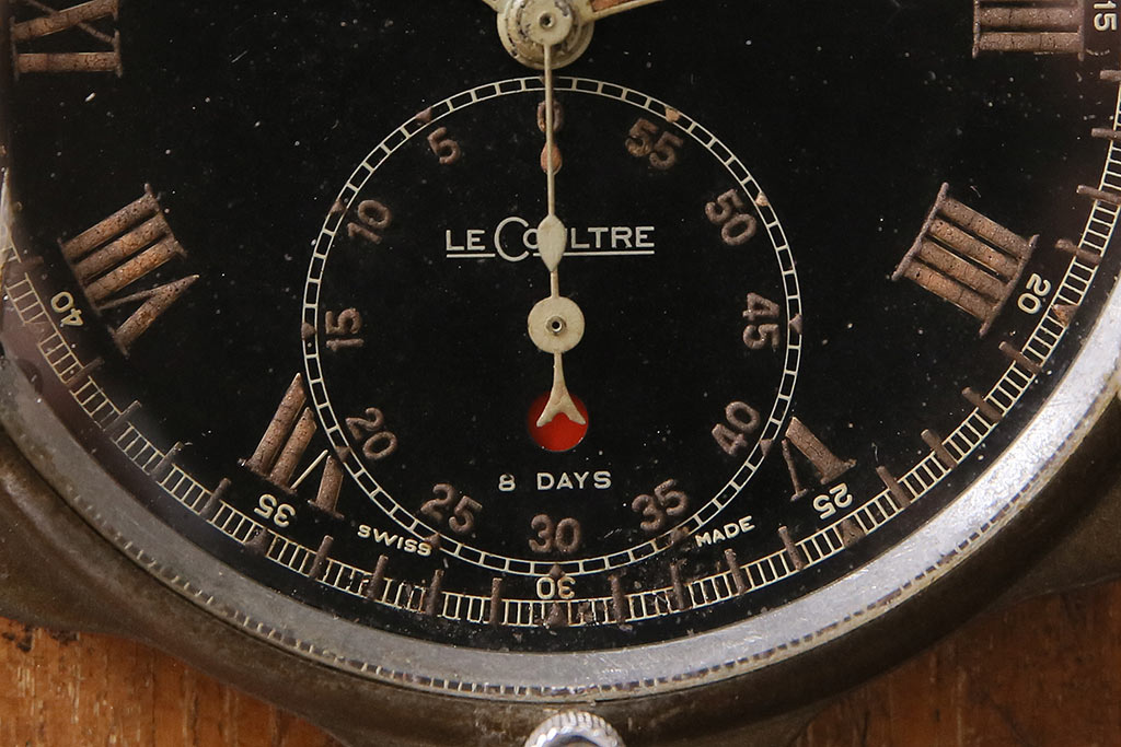 スイス　LECOULTRE(ルクルト)　木製置時計(R-047038)