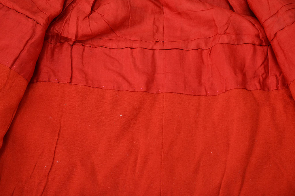 昭和初期　アンティーク　錦紗　子供着物(正絹、古布、縮緬)(R-047063)