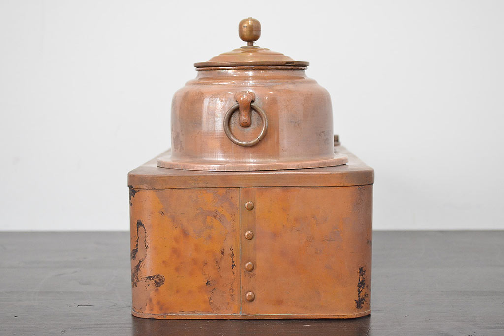 昭和初期　古い銅壷(湯沸、長火鉢、囲炉裏)(R-047074)