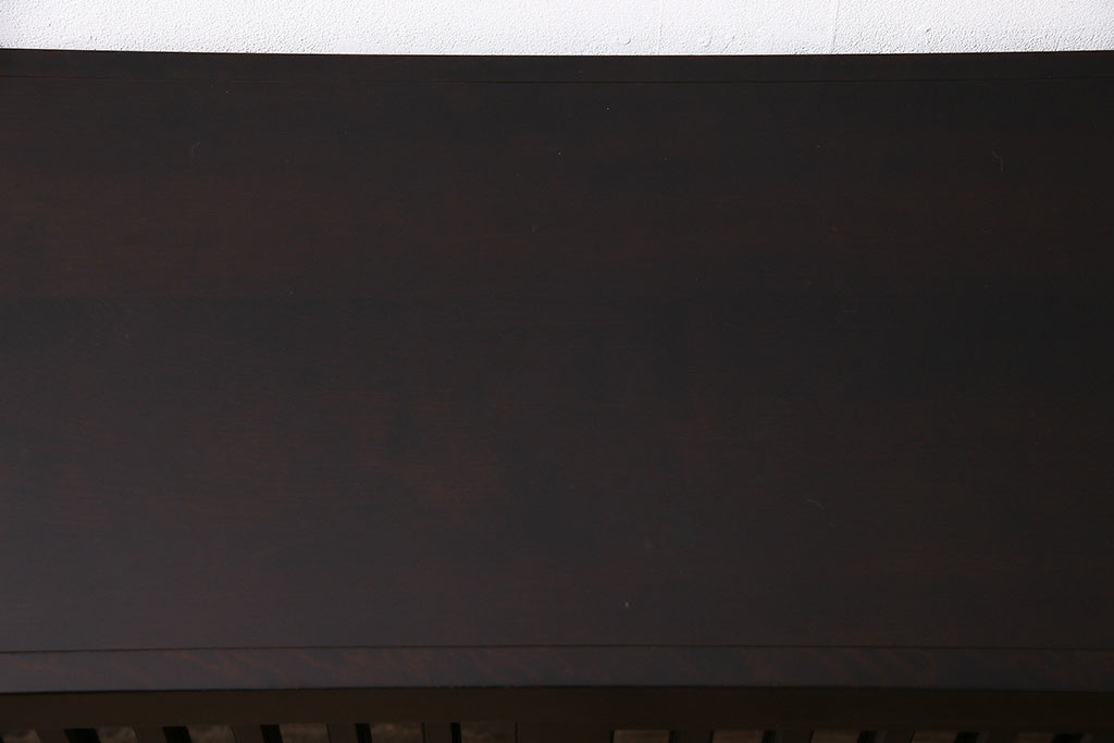 中古　旭川家具　北樹シリーズ　150K　樺材の濃い色合いが美しい茶棚(定価約27万円)(食器棚、サイドボード、収納棚)(R-047092)